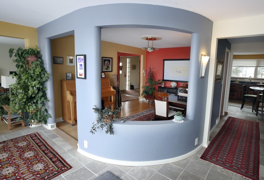 A curved wall.