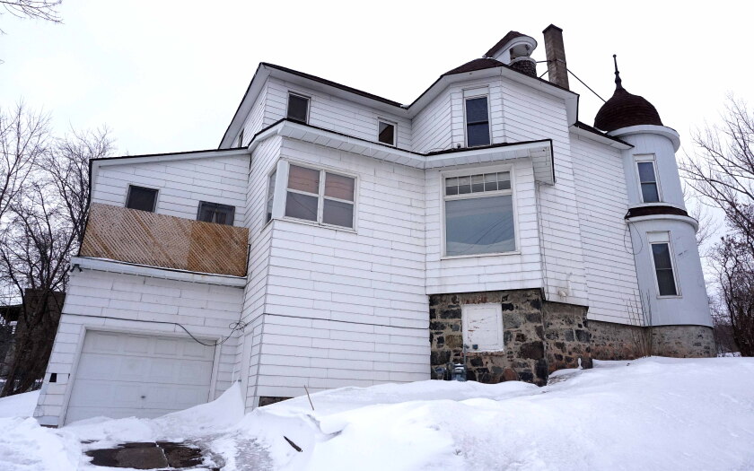 The side of a 100-year old home in Duluth